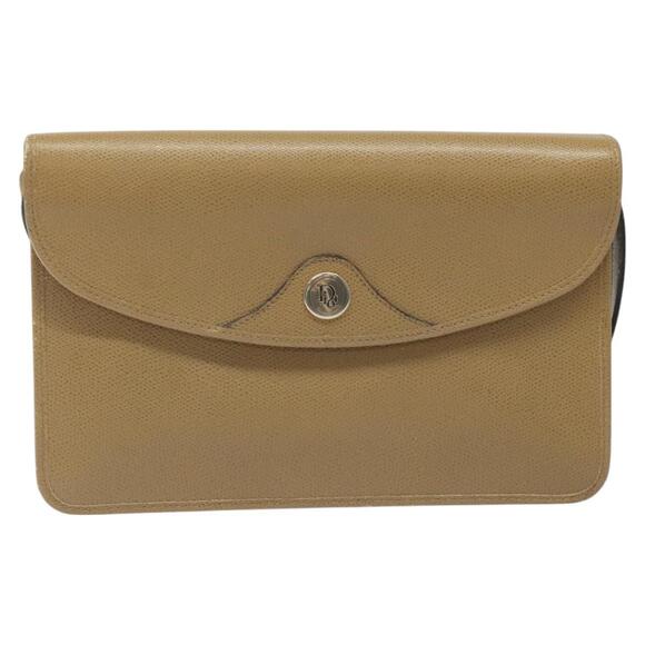 DIOR Shoulder Bag Leather Beige - Picture 2 of 12
